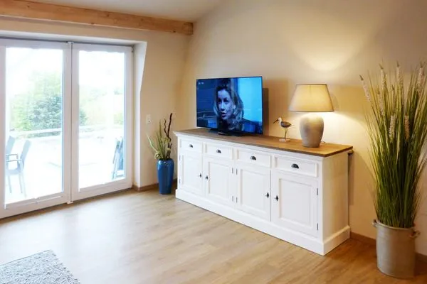 Wohnzimmer in der Ferienwohnung Weiße Düne 7 in Wittdün auf Amrum Haus *Weiße Düne* Ferienwohnung *Weiße Düne 7*
