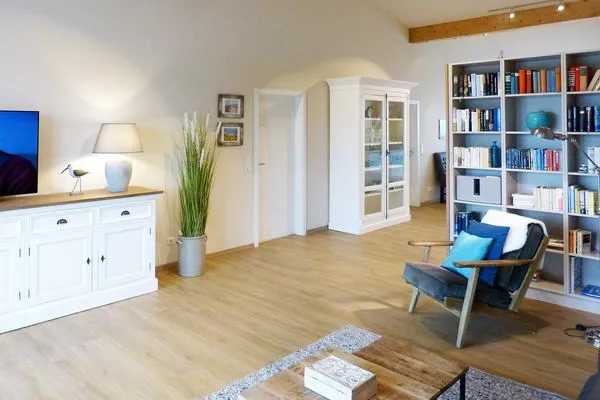 Wohnzimmer in der Ferienwohnung Weiße Düne 7 in Wittdün auf Amrum Haus *Weiße Düne* Ferienwohnung *Weiße Düne 7*
