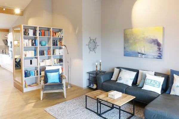 Wohnzimmer in der Ferienwohnung Weiße Düne 7 in Wittdün auf Amrum Haus *Weiße Düne* Ferienwohnung *Weiße Düne 7*