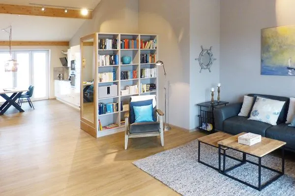 Wohnzimmer in der Ferienwohnung Weiße Düne 7 in Wittdün auf Amrum Haus *Weiße Düne* Ferienwohnung *Weiße Düne 7*