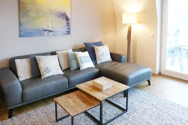 Wohnzimmer in der Ferienwohnung Weiße Düne 7 in Wittdün auf Amrum Haus *Weiße Düne* Ferienwohnung *Weiße Düne 7*