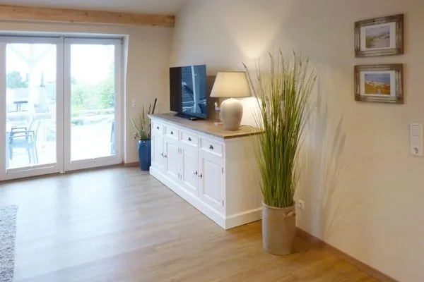 Wohnzimmer in der Ferienwohnung Weiße Düne 7 in Wittdün auf Amrum Haus *Weiße Düne* Ferienwohnung *Weiße Düne 7*