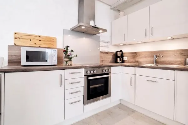 Küche / Küchenzeile  Ferienwohnung Am Hafen