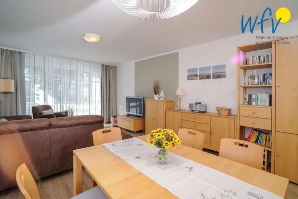 Wohnzimmer Villa Malte Ferienwohnung Herzmuschel