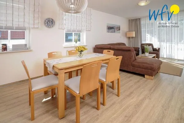 Wohnzimmer Villa Malte Ferienwohnung Herzmuschel