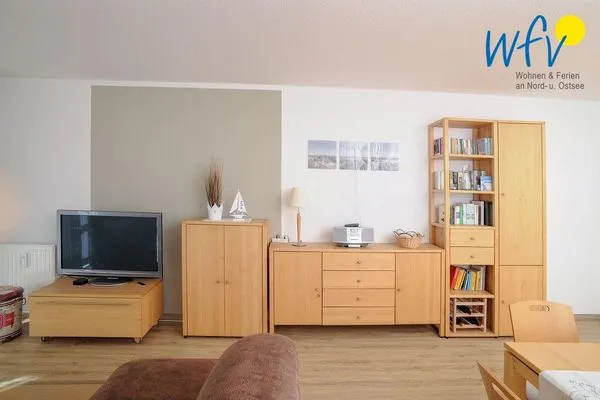 Wohnzimmer Villa Malte Ferienwohnung Herzmuschel