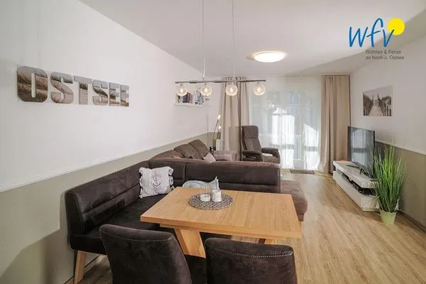 Wohnzimmer Villa Malte Ferienwohnung Strandläufer