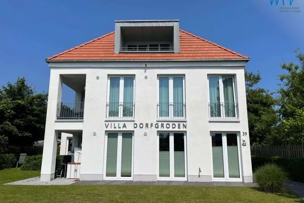 Hauptansicht Villa Dorfgroden Ferienwohnung Strandvogt