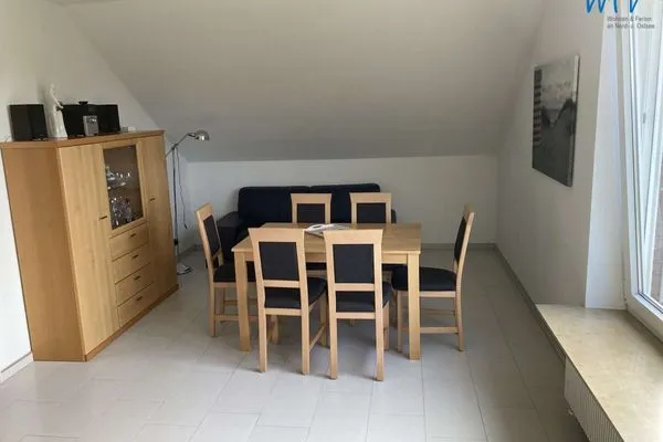 Wohnzimmer Ferienhaus Kiebitzdelle-Leegde 10 Ferienwohnung Backhaus