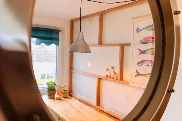 Blick vom Wohnbereich in die Küche  Nordlicht