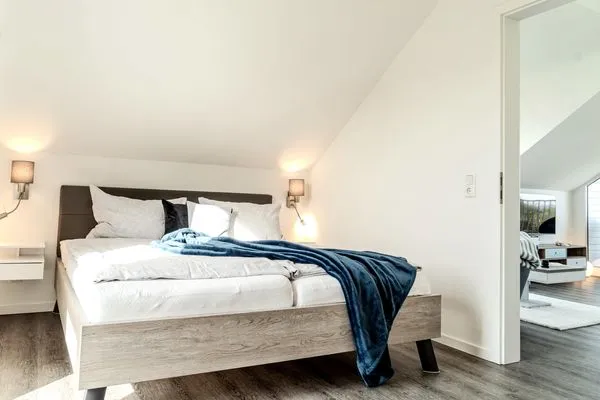 Schlafzimmer mit Doppelbett  Austernfischer (E013)