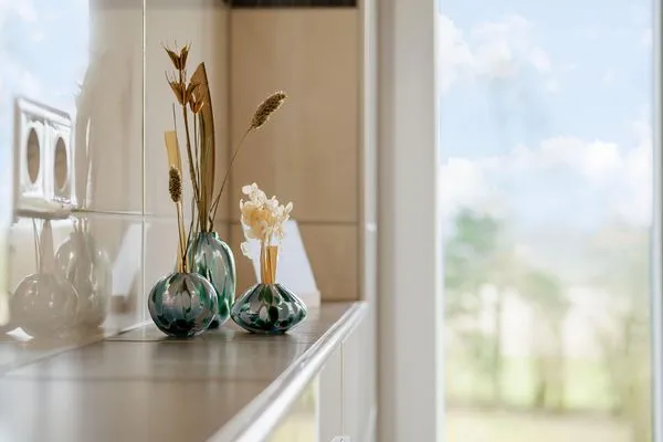 Gemütlichkeit auch im Badezimmer  Ferienwohnung Gut Hardesby