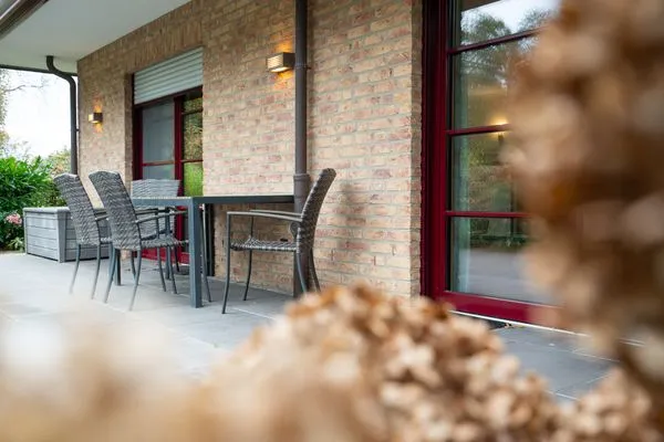 Terrasse, Sitzecke, Garten  Ferienwohnung "Birkenhain 5"