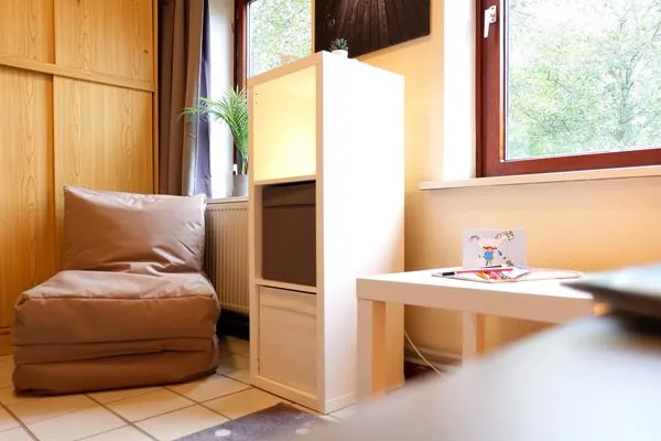 Gemütlicher Sitzsack im Kinderzimmer  Ferienhaus an der Au