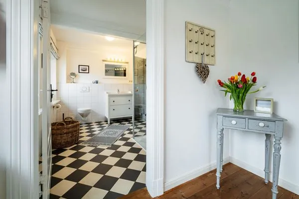 Badezimmer im EG mit Sauna und großer Dusche  Bauernhaus am Mühlendamm