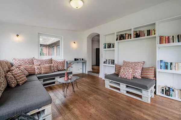 Wintergarten mit Meerblick, neben dem Wohnzimmer  Bauernhaus am Mühlendamm