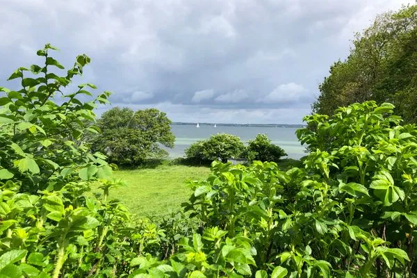 Ausblick auf die Flensburger Förde aus dem Garten  Strandhaus am Mühlendamm