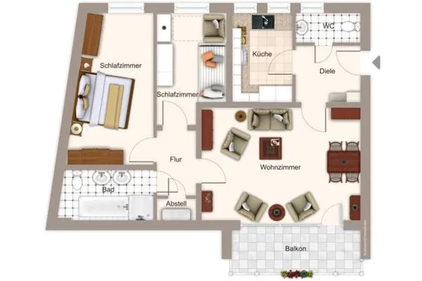 Grundriss Holiday Residenz II Ferienwohnung Toornkieker