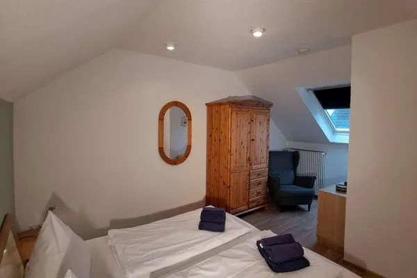 Schlafzimmer Haus Bonhuis Ferienwohnung Schwalbennest