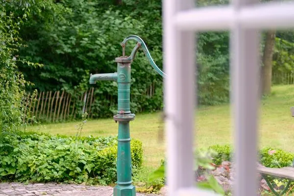 Idyllischer Bauerngarten  Reetdachkate Fuchsgraben