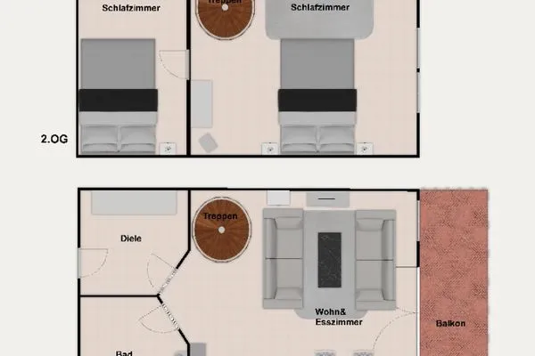 Grundriss Ferienpark Seedorf Fischerhaus - Ferienwohnung 12