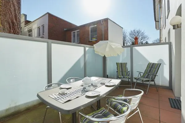 Terrasse  Haus Stella Maris - Ferienwohnung Meeresleuchten