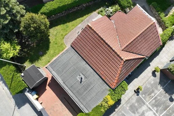 Vogelperspektive  Kampstraße 1, Bungalow