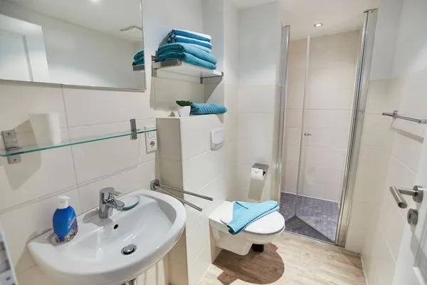 Badezimmer  Borkumer Hof - Ferienwohnung 1 - Elke