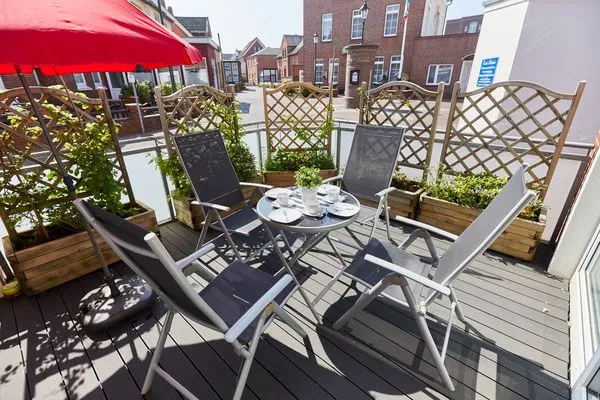 Terrasse  Borkumer Hof - Ferienwohnung 1 - Elke