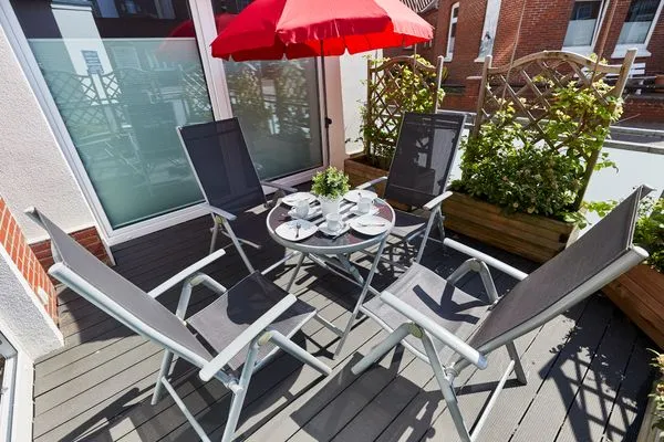 Terrasse  Borkumer Hof - Ferienwohnung 1 - Elke