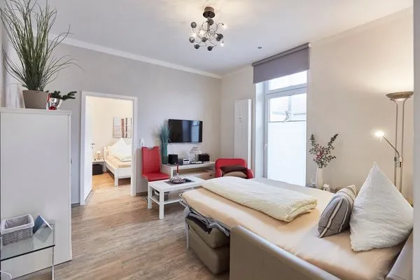 Wohnzimmer  Borkumer Hof - Ferienwohnung 4 - Tüskendör