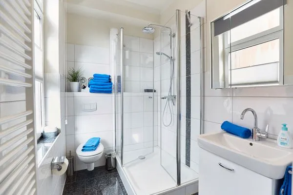 Badezimmer  Borkumer Hof - Ferienwohnung 4 - Tüskendör