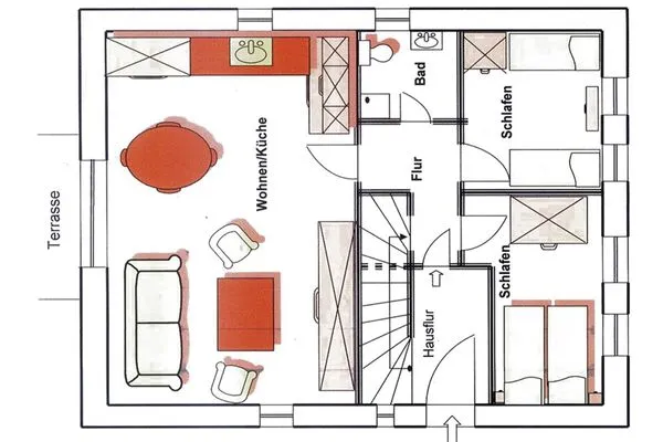 Grundriss  Ferienwohnung Westwind
