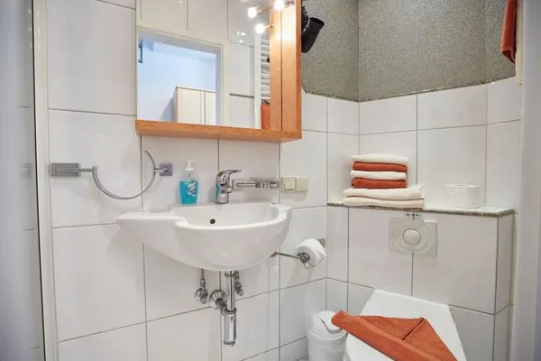 Badezimmer  Haus am Leuchtturm - Ferienwohnung Sonne
