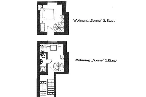 Grundriss  Haus am Leuchtturm - Ferienwohnung Sonne