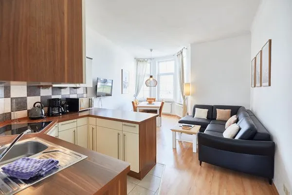 Küche / Küchenzeile  Haus am Leuchtturm - Ferienwohnung Sterne