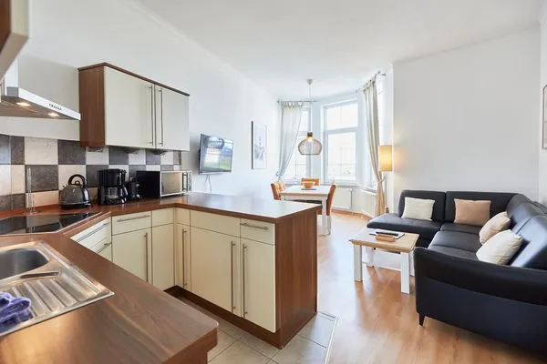 Küche / Küchenzeile  Haus am Leuchtturm - Ferienwohnung Sterne