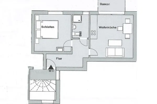 Grundriss  Haus Nordstrand - Ferienwohnung 1
