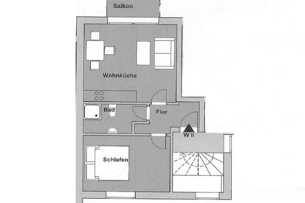 Grundriss  Haus Nordstrand - Ferienwohnung 2