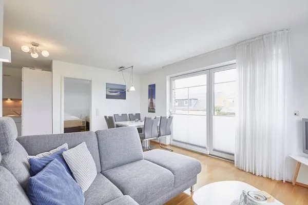 Wohnzimmer  Haus Strandloperke - Ferienwohnung Seehund