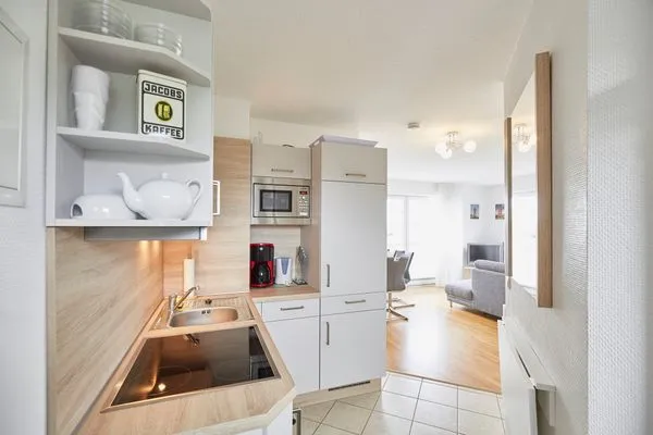 Küche / Küchenzeile  Haus Strandloperke - Ferienwohnung Seehund