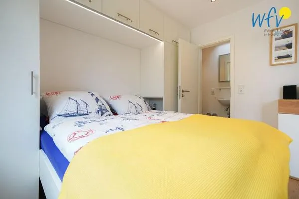 Schlafzimmer Haus Rheiderland Ferienwohnung Casita