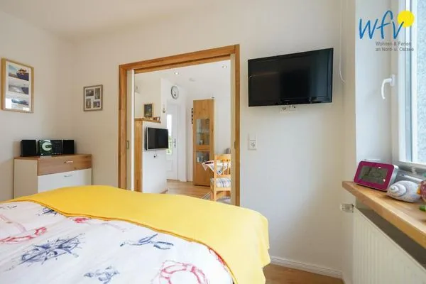 Schlafzimmer Haus Rheiderland Ferienwohnung Casita