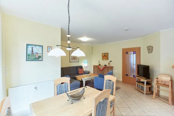 Wohnzimmer  Haus Inselherz - Ferienwohnung Muschel