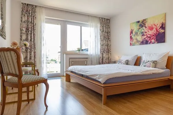Schlafzimmer Silvanerlaube Ferienwohnung Silvanerlaube A