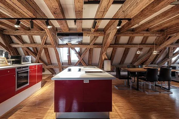 Küche / Küchenzeile  Ferienwohnung Loft am Schlossplatz