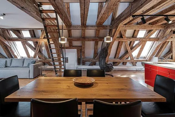 Wohnzimmer  Ferienwohnung Loft am Schlossplatz