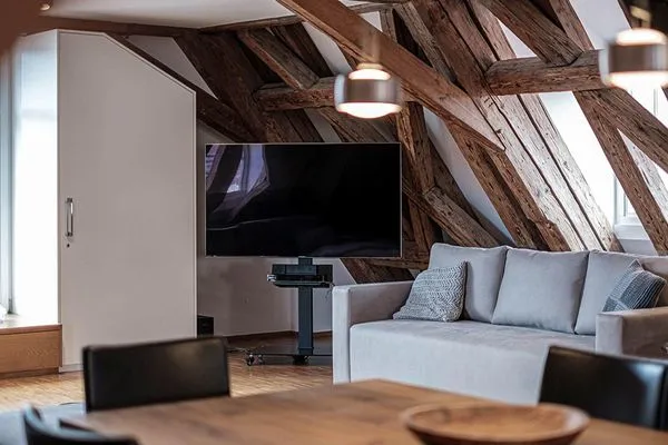 Wohnzimmer  Ferienwohnung Loft am Schlossplatz