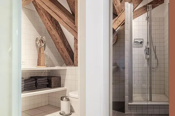 Badezimmer  Ferienwohnung Loft am Schlossplatz