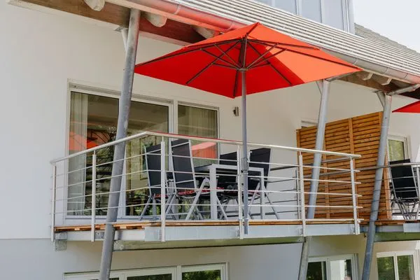 Balkon  Ferienhaus Hilde am Wald